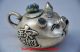 Delicate Chinese Silver Copper Handwork Teapot,  Pig Lm1156 Other Antique Chinese Statues photo 3