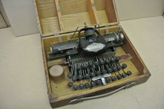 Antique Typewriter Blickensderfer 5 Portable W/ Case Ecrire Escribir photo