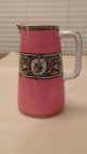 Vintage Brownfield & Sons Pink,  White,  Gold And Black Pitcher Pitchers photo 2