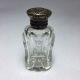 Vintage Cut Glass Perfume - Scent Bottle - With Silver Cap - Art Nouveau Perfume Bottles photo 1