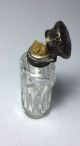 Vintage Cut Glass Perfume - Scent Bottle - With Silver Cap - Art Nouveau Perfume Bottles photo 2