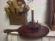 Primitive Wooden Red Wooden Cutting Board Red Bread Board Primitives photo 1