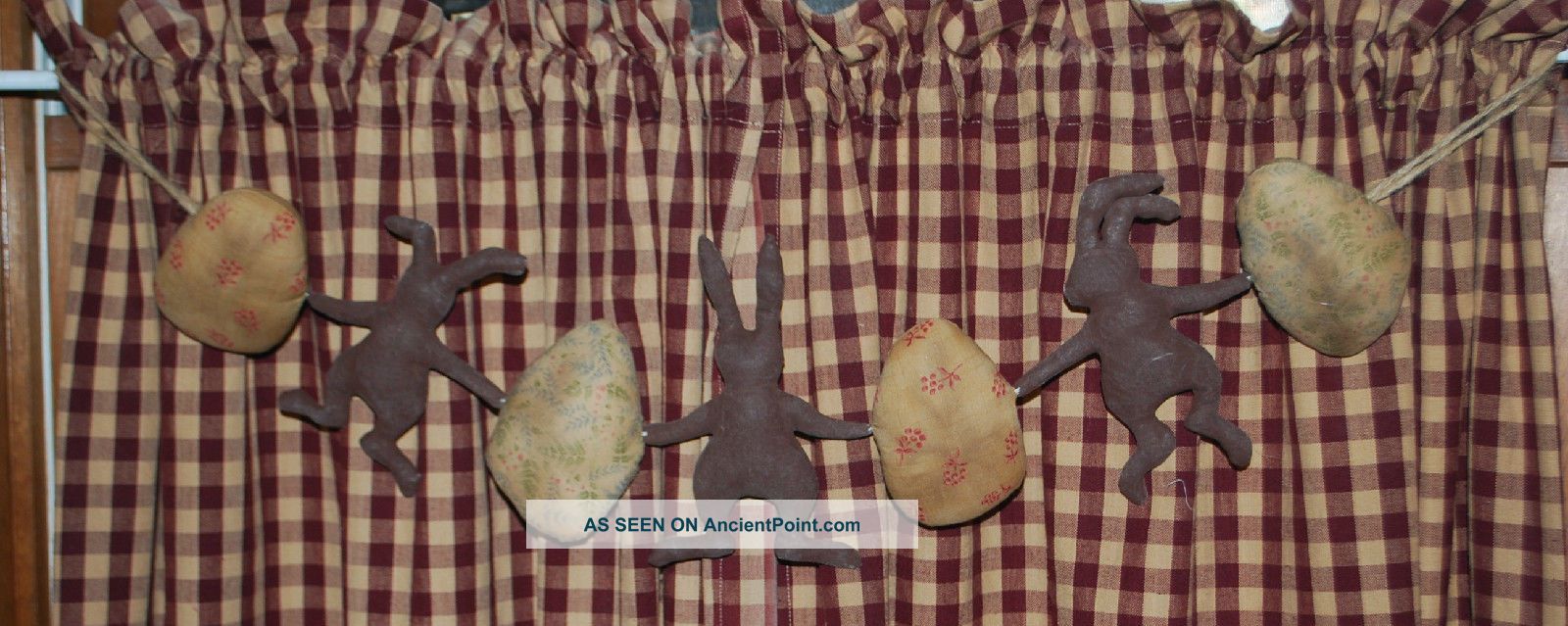 Primitive Bunny And Egg Garland Old Tattered Primitives Primitives photo