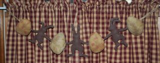 Primitive Bunny And Egg Garland Old Tattered Primitives photo