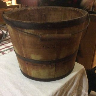 Vintage Wooden Bucket photo