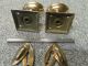 Antique Brass Oval/egg Door Handles C/w 2 No Matching Key Covers - Af103 - Door Knobs & Handles photo 1