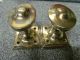 Antique Brass Oval/egg Door Handles C/w 2 No Matching Key Covers - Af103 - Door Knobs & Handles photo 3