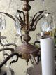 Stunning Antique Brass Chandelier Crown Styled 8 Arm Crystals Prisms Chandeliers, Fixtures, Sconces photo 3