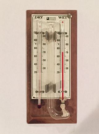 Vintage Weksler Instruments Dry Wet Hygrometer/thermometers photo