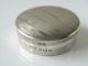 Antique 1926 Fully Hallmarked Solid Silver Snuff/pill Box Boxes photo 1