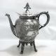 1880 Victorian Eastlake Japanese Meriden B.  Company Satin Chased Legged Tea Pot Tea/Coffee Pots & Sets photo 5