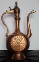 Antique/vintage Islamic Arabic Tinned Copper Tea Pot Pitcher Jug Hand Hammered Islamic photo 2