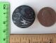 Button Imitation Fabric Painted Black Glass Buttons photo 1