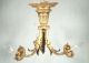 Antique Victorian Art Nouveau 3 Arm Brass Classical Rococo Chandelier Chandeliers, Fixtures, Sconces photo 1
