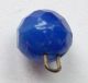 Button Blue Glass Faceted Antiquarian Buttons photo 1