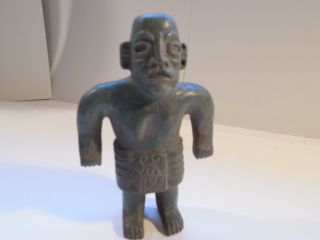 Olmec Jade Standing Figure Pre - Columbian Archaic Ancient Artifact Mayan Aztec Nr photo