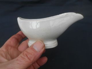 Late 19th C.  Victorian Glazed Earthenware Pap Boat Invalid Feeder/feeding Cup photo