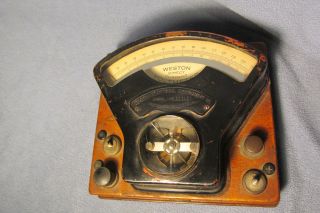 Antique Weston Model 1 Direct Cureent (dc) Voltmeter C1900 photo