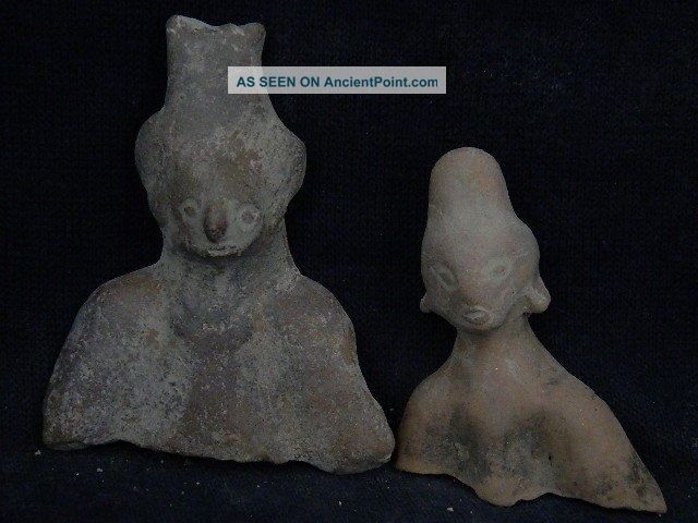 Ancient Teracotta 2 Figures Roman C.  200 Bc S4555 Holy Land photo