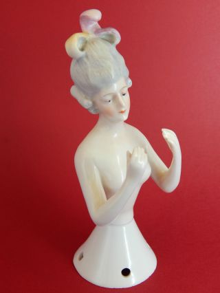 Goebel German Half Doll - Open Arms,  Marie Antoinette Unclothed - 1076 - 5.  5 