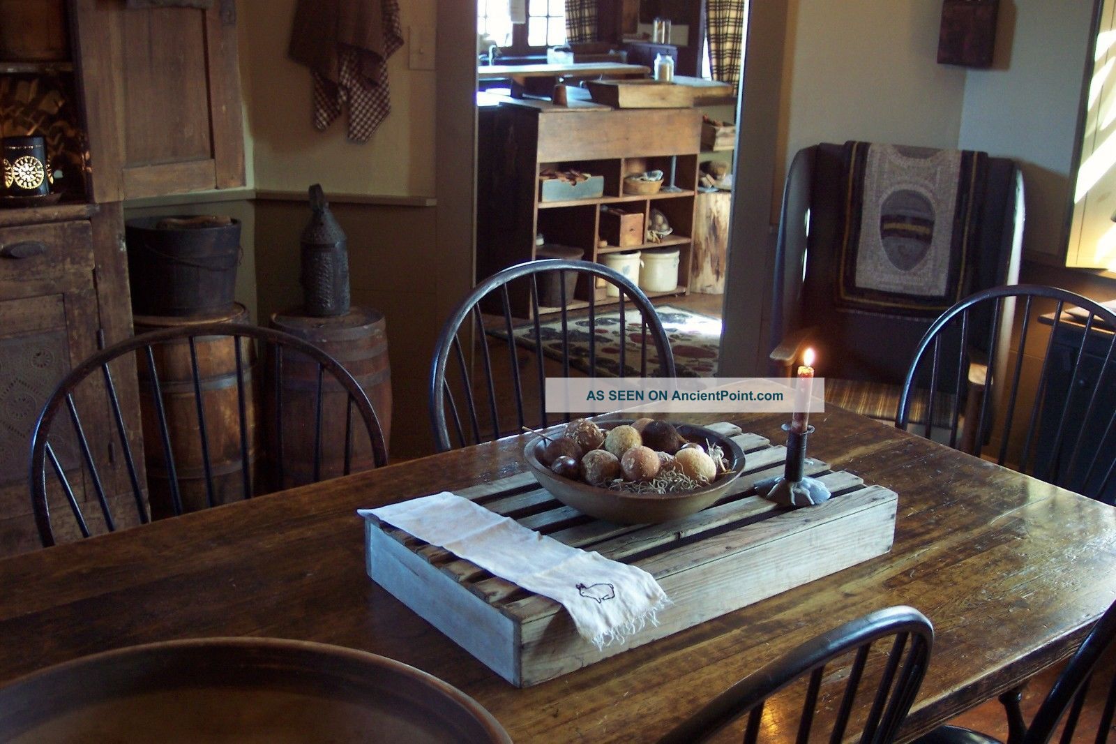 Primitive Old Wood Farm Drying/ Tray/ Sorting Box Rustictable Riser Primitives photo