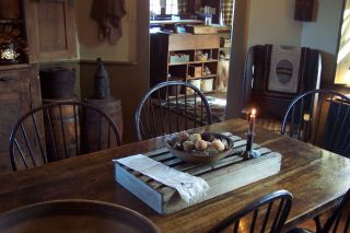 Primitive Old Wood Farm Drying/ Tray/ Sorting Box Rustictable Riser photo