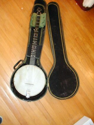Circa 1920 Weymann Keystone State 5 String Banjo W.  Case photo