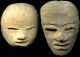 Pre - Columbian 2 Aztec Zolapan Clay Figure Head,  Ca;800 - 1400ad The Americas photo 1