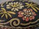 Antique Embroidery Flowers Top & Metal Lace Sides Cardboard Sewing Box Baskets & Boxes photo 2