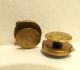 Exquisite Pair Antique French Enamel Cufflink Buttons - Flowers & Gold Scroll 19c Buttons photo 2