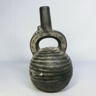 B315: Chinese Excavated Pottery Ware Flower Vase With Rare Style. photo