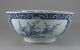Antique Chinese Late 18th C.  Qianlong Period Porcelain Blue & White 3 Panel Bowl Bowls photo 4