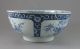 Antique Chinese Late 18th C.  Qianlong Period Porcelain Blue & White 3 Panel Bowl Bowls photo 5