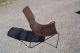 Vtg.  Frederick Weinberg Mid Century Modern Iron & Wicker Lounge Chair Post-1950 photo 2