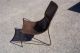 Vtg.  Frederick Weinberg Mid Century Modern Iron & Wicker Lounge Chair Post-1950 photo 4