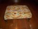 Vtg Foot Stool Tapestry/ Metal Legs Hollywood Regency 50s/60s French Provincial Post-1950 photo 2