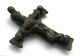 1300 A.  D English Early Medieval Period Pewter Pilgrim Crucifix.  Canterbury Shrine British photo 1