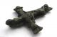 1300 A.  D English Early Medieval Period Pewter Pilgrim Crucifix.  Canterbury Shrine British photo 2