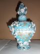 Antique Porcelain Potpourri Vase Applied Flowers,  Putti Face - Crossed Swords Vases photo 3