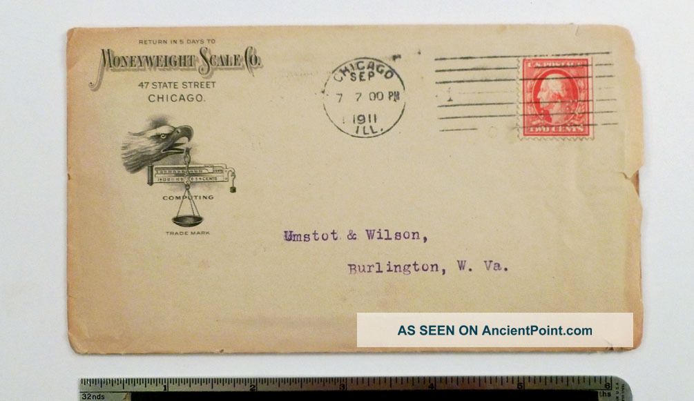 Letterhead Dayton Computing Scale Company Moneyweight 1911 Cover Ohio Scales photo