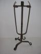 Rare 18th C French Floor Standing Wrought Iron Antique Rushlight Candleholder Primitives photo 1