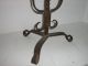 Rare 18th C French Floor Standing Wrought Iron Antique Rushlight Candleholder Primitives photo 4
