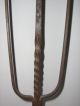Rare 18th C French Floor Standing Wrought Iron Antique Rushlight Candleholder Primitives photo 5