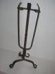 Rare 18th C French Floor Standing Wrought Iron Antique Rushlight Candleholder Primitives photo 7