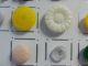 17 Vintage Antique Glass Buttons Flowers Buttons photo 4