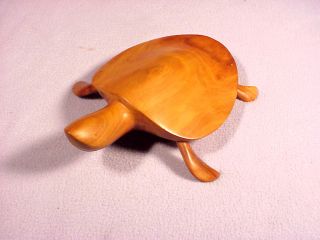 Carved Wood Turtle From Pitcairn Island Signed Jacob Warren photo