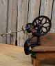 Early Antique Primitive Cast Iron Crank Thread Bobbin Spool Winder Sewing Tool Primitives photo 2