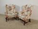 Pair Kittinger Colonial Williamsburg Cw - 44 Mahogany Fireside Or Wingback Chairs Post-1950 photo 3