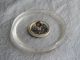 Antique Vintage Lucite Button With White Metal Accent 763b Large 1 - 1/2 