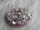Antique Vintage Lucite Button With Pink Stars Pin Shank Habitat 753b Buttons photo 4